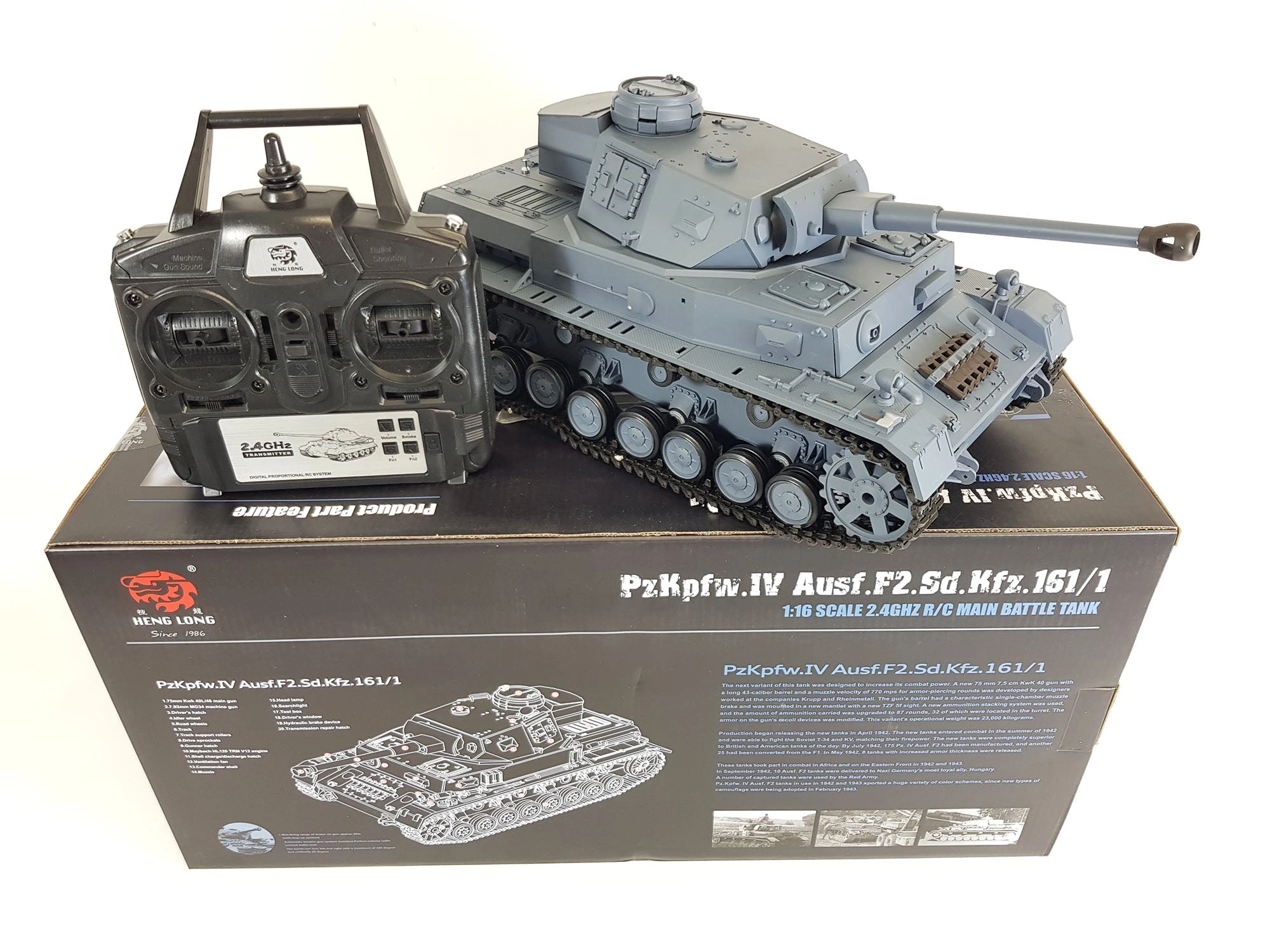 Heng Long 1/16 Panzer IV Tank BB Battle Ready Remote Control Fun
